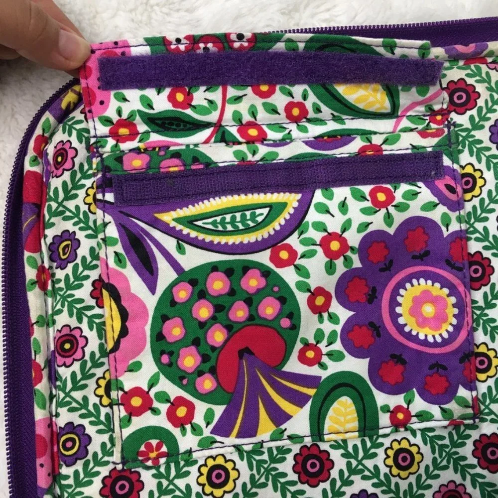 Vera Bradley Floral Multicolor Quilted Fabric Laptop Case Bag 11.5 x 16.5